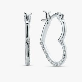 Revere Sterling Silver Open Heart Creole Hoop Earrings