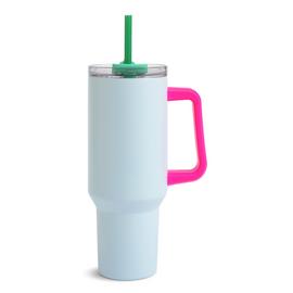 Habitat Pink Handle Thermal Blue Travel Mug - 1182ml