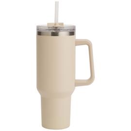 Home Beige Stainless Steel Travel Coffee Cup - 1180ml