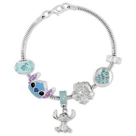 Disney Stitch Silver Plated Charm Bracelet