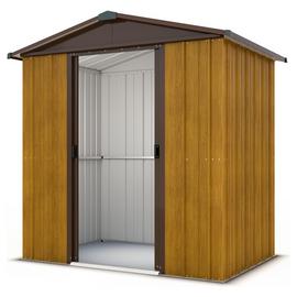 Yardmaster Metal Wood Effect Shed 6 x 4ft