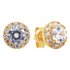Revere 9ct Gold Plated Sterling Silver Halo Studs