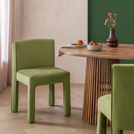 Habitat Bastian Velvet Dining Chair - Green