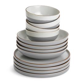 Habitat Loft Speckle 12 Piece Dinner Set - Grey