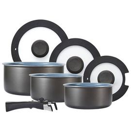 Tower Freedom 7 Piece Aluminium Pan Set - Grey