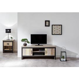 GFW Boston 2 Door TV Unit - Natural