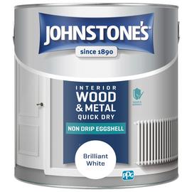 Johnstone's Wood & Metal Eggshell - Brilliant White - 2.5L