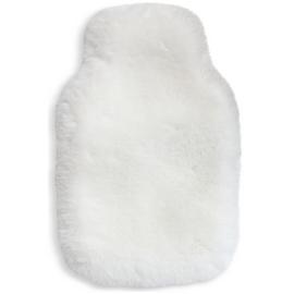 Habitat White Faux Fur Hot Water Bottle