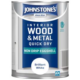 Johnstone's Wood & Metal Eggshell - Brilliant White - 1.25L