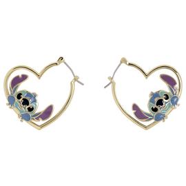 Disney Gold Plated Heart Stitch Huggie Earrings