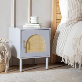 Habitat Monica 1 Door Bedside Table - Grey