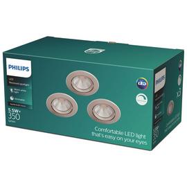 Philips Sparkle 3 Light LED Spotlight - Nickel