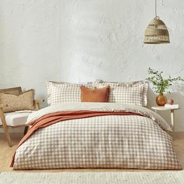 Yard Barton Cotton Check Biscuit Bedding Set