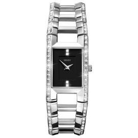 Seksy Women's Quartz Watch with Black Dial Analogue Display and Silver Stainless Steel Bracelet 4710.73 Best Price and Cheapest