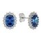 Revere Sterling Silver CZ Halo Stud Earrings