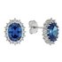 Revere Sterling Silver CZ Halo Stud Earrings