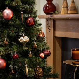 Argos Home Pack of 49 Christmas Baubles - Pink