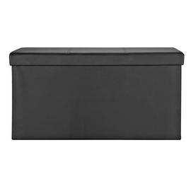 Argos Home Ashton Large Faux Leather Ottoman