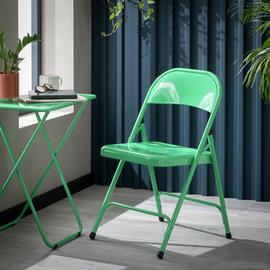 Habitat Macadam Metal Folding Chair - Green