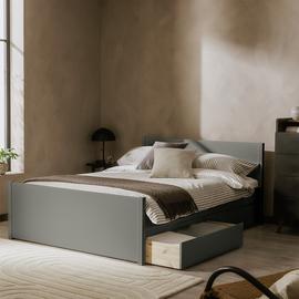 Argos Jenson Double 4 Drawer Storage Bed Frame - Grey