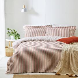 Yard Hebden Cotton Stripe Pecan Bedding Set