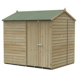 Forest Beckwood Shiplap Windowless Reverse Apex Shed - 8x6ft