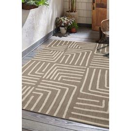 Homemaker Polypropylene Neutral Rectangle Rug - 120 x 170cm