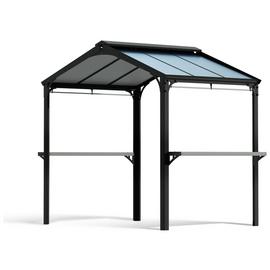 Palram Canopia Black Garden Austin BBQ Gazebo 6 x 8ft