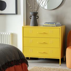Habitat Stevie 3 Drawer Chest - Mustard