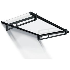 Palram Canopia 1500mm Bremen Door N Window Awning Grey Clear