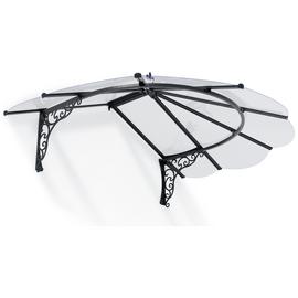 Palram Canopia 1780mm Iris Door Canopy - Black Clear