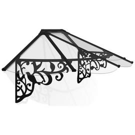 Palram Canopia 2130mm Lily Door Awning - Black Clear