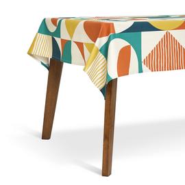 Habitat Geo Wipe Clean Table Cloth - Multicoloured