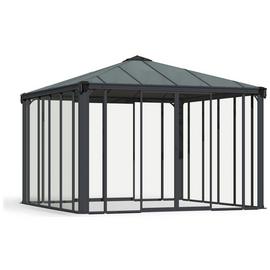 Palram Canopia Ledro 3600mm Square Grey Garden Gazebo