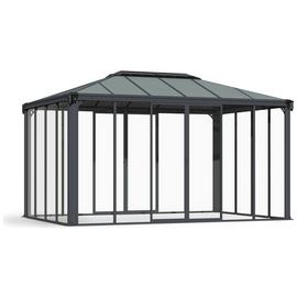 Palram Canopia Ledro 4300mm Rectangle Grey Garden Gazebo