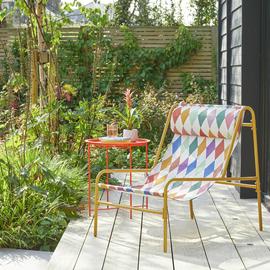 Habitat Teka Metal Garden Chair - Harlequin