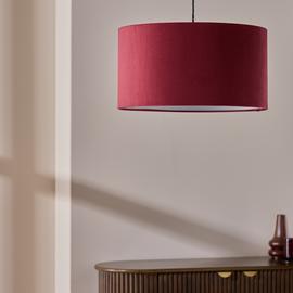 Habitat Red Velvet Easy Fit Lampshade - 49cm