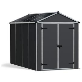 Palram Canopia Rubicon Plastic Grey Garden Shed - 6 x 10ft