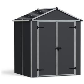 Palram  Canopia Rubicon Plastic Grey Garden Shed - 6 x 5ft