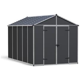 Palram Canopia Rubicon Plastic Grey Garden Shed - 8 x 12ft
