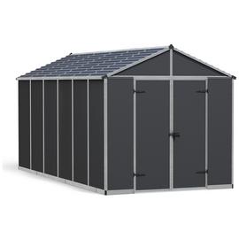 Palram Canopia Rubicon Plastic Grey Garden Shed - 8 x 15ft