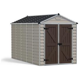 Palram Canopia 2 Box Plastic Tan Garden Shed 6 x12ft