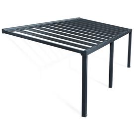 Palram Canopia Stockholm 3.4 x 8.1m Patio Cover Grey Clear