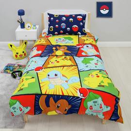 Pokemon Retro Blue Kids Bedding Set