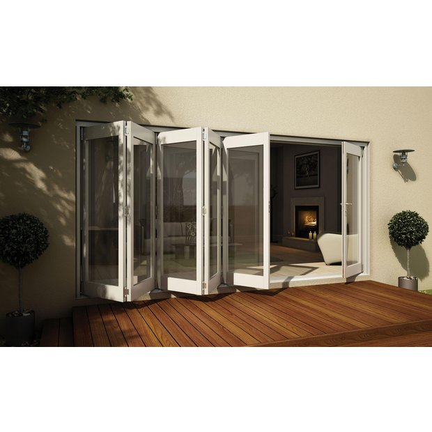 Buy JeldWen White Timber Folding Patio Door Set 2105 x 4205mm at Argos