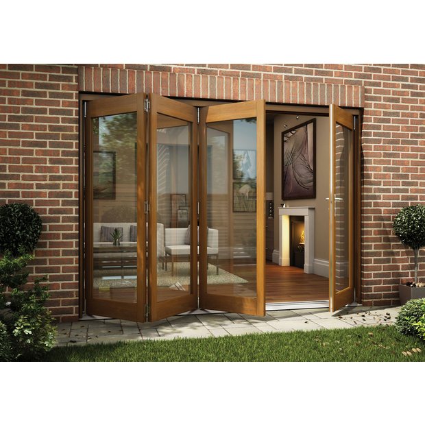 Buy JeldWen Oak Veneer Folding Patio Door Set 2105 x 3005mm at Argos