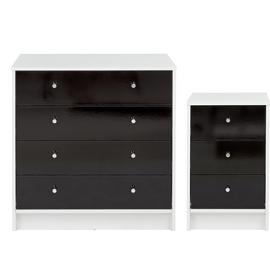 Argos Home Malibu Gloss Bedside Table & 4 Drawer Chest Set