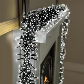 Premier Decorations 2000 White LED Christmas Cluster Lights