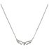 Amelia Grace Silver Plated Angel Wing Heart CZ Necklace