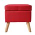 Hygena Lexie Fabric Storage Footstool - Red